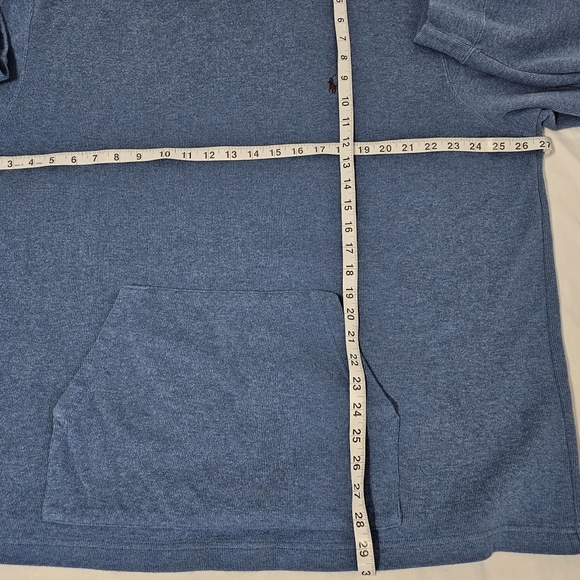 Polo Ralph Lauren Blue Pullover Hoodie XXL Classic Pony Logo Cotton - Picture 5 of 6